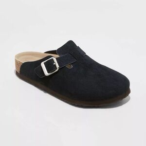 Black Suede Cloggs